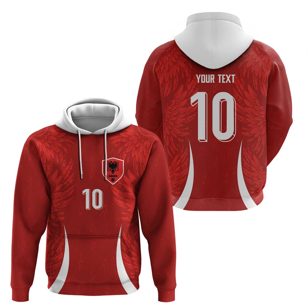 Custom Albania National Football Hoodie The Wings Sporty Style - Wonder Print Shop