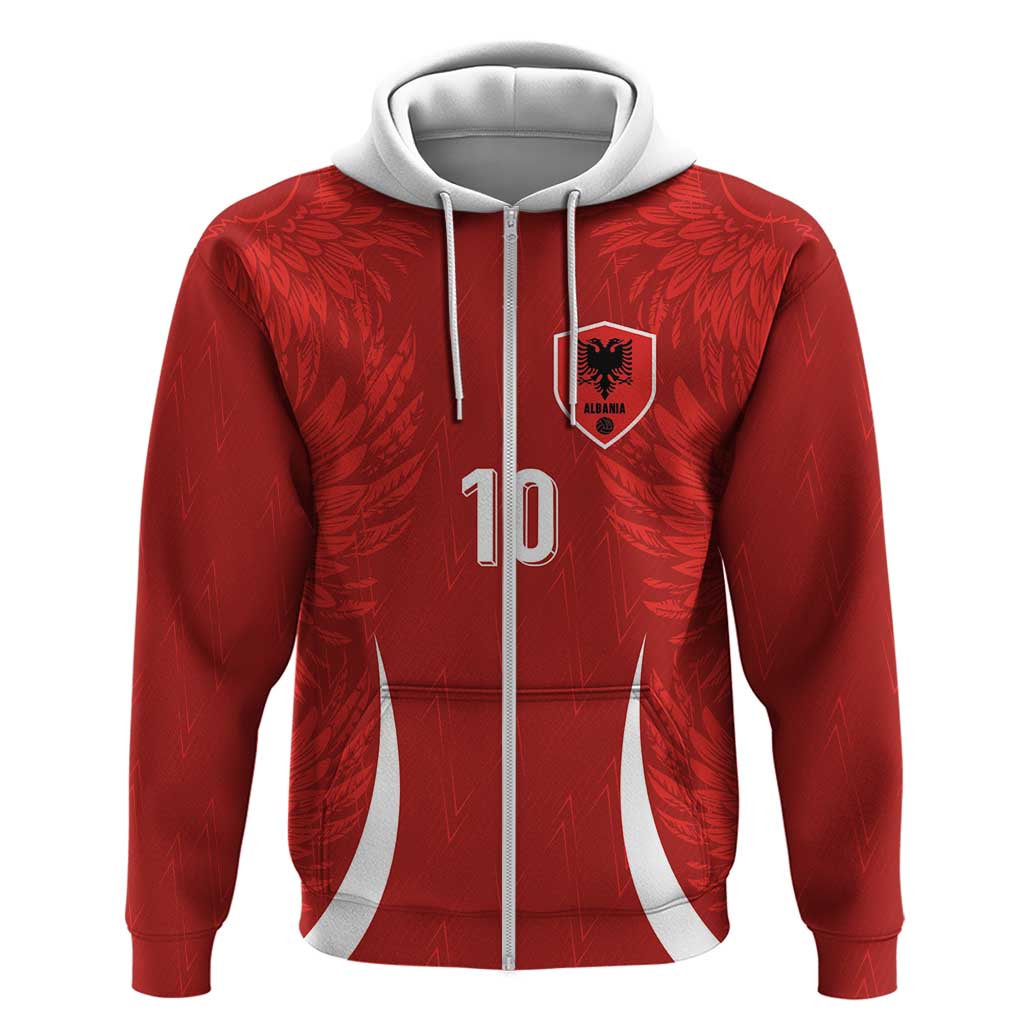 Custom Albania National Football Hoodie The Wings Sporty Style - Wonder Print Shop