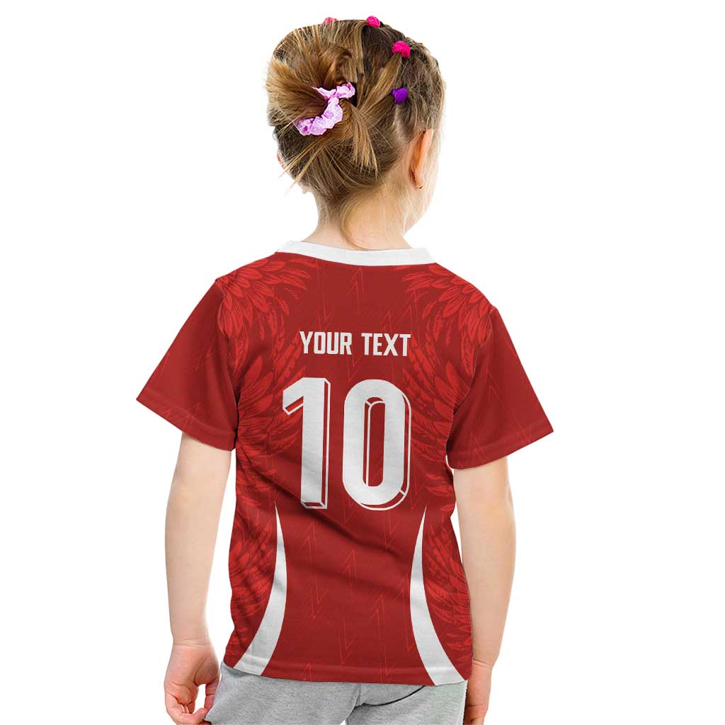 Custom Albania National Football Kid T Shirt The Wings Sporty Style - Wonder Print Shop