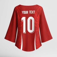 Custom Albania National Football Kimono Sleeve Blouse The Wings Sporty Style - Wonder Print Shop