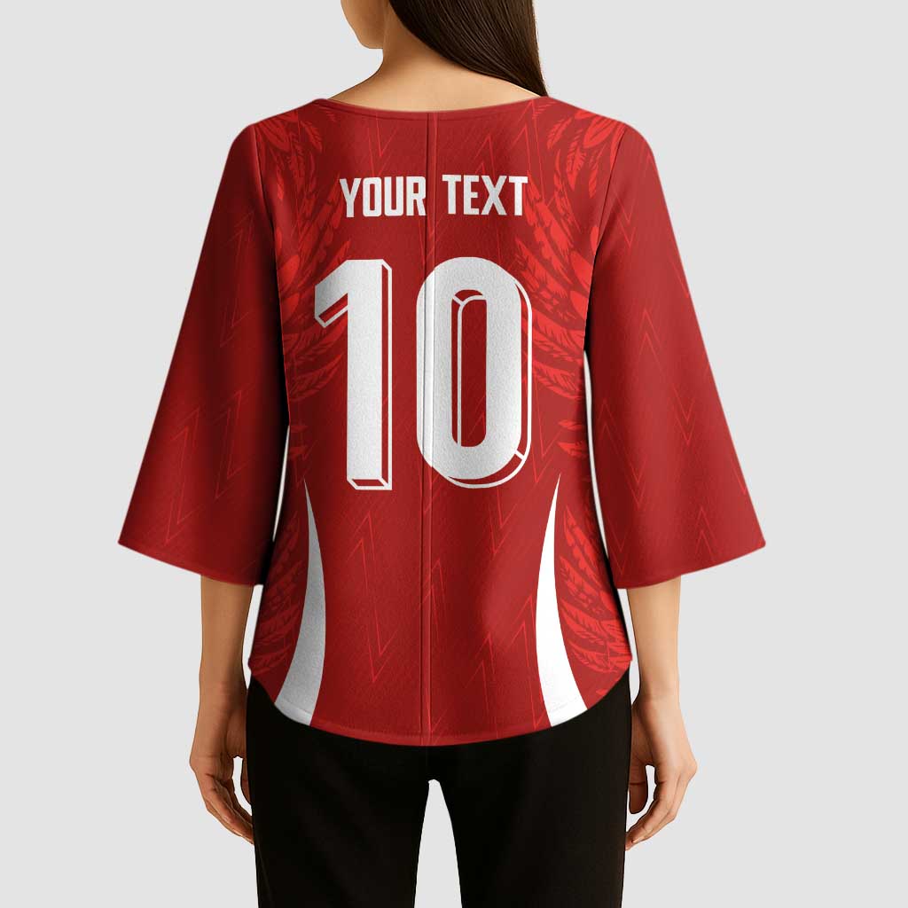 Custom Albania National Football Kimono Sleeve Blouse The Wings Sporty Style - Wonder Print Shop