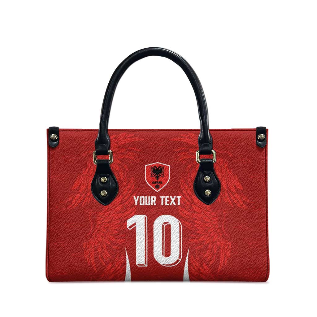 Custom Albania National Football Leather Bag The Wings Sporty Style - Wonder Print Shop