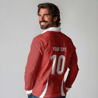 Custom Albania National Football Long Sleeve Polo Shirt The Wings Sporty Style - Wonder Print Shop