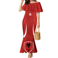 Custom Albania National Football Mermaid Dress The Wings Sporty Style - Wonder Print Shop