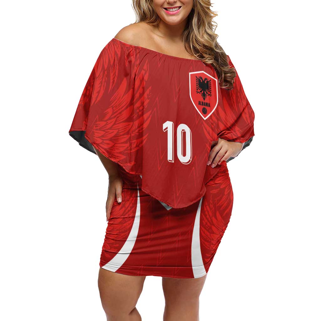 Custom Albania National Football Kid Short Sleeve Dress The Wings Sporty  Style