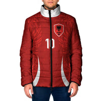 Custom Albania National Football Padded Jacket The Wings Sporty Style - Wonder Print Shop