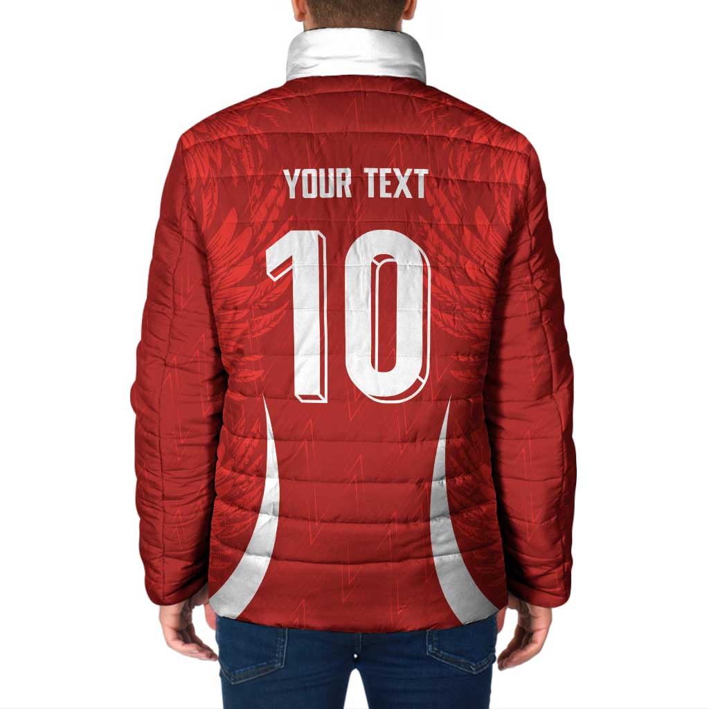 Custom Albania National Football Padded Jacket The Wings Sporty Style - Wonder Print Shop