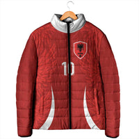 Custom Albania National Football Padded Jacket The Wings Sporty Style - Wonder Print Shop