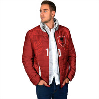 Custom Albania National Football Padded Jacket The Wings Sporty Style - Wonder Print Shop