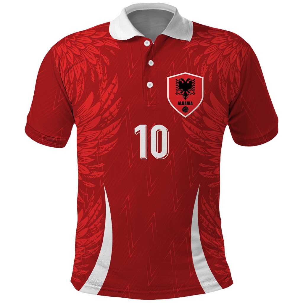 Custom Albania National Football Polo Shirt The Wings Sporty Style - Wonder Print Shop