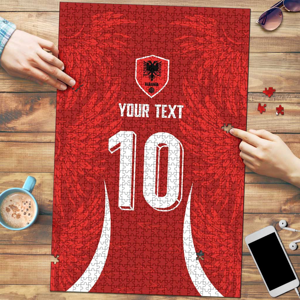 Custom Albania National Football Puzzle The Wings Sporty Style - Wonder Print Shop