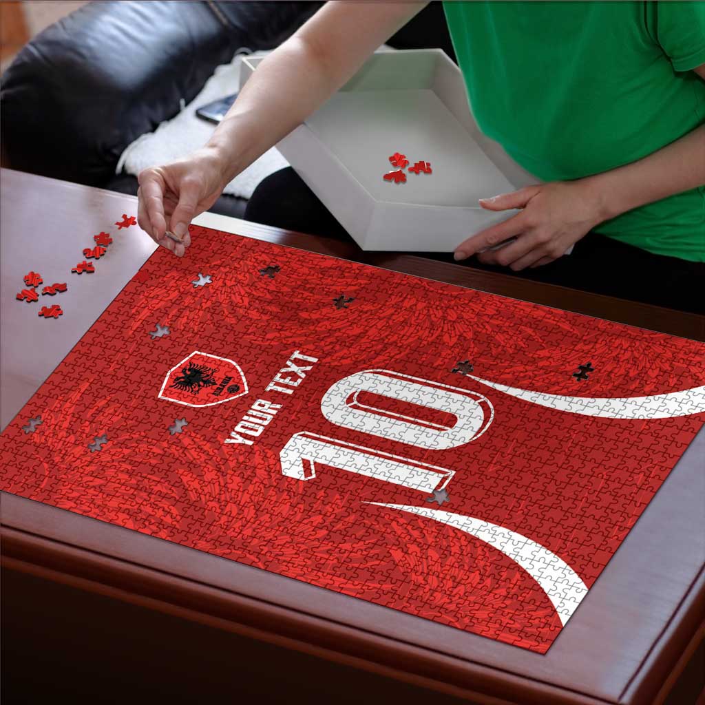 Custom Albania National Football Puzzle The Wings Sporty Style - Wonder Print Shop