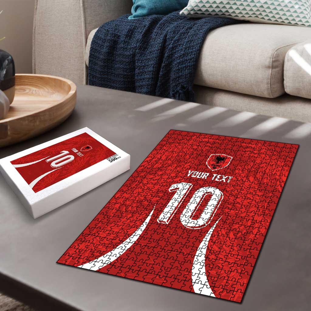 Custom Albania National Football Puzzle The Wings Sporty Style - Wonder Print Shop