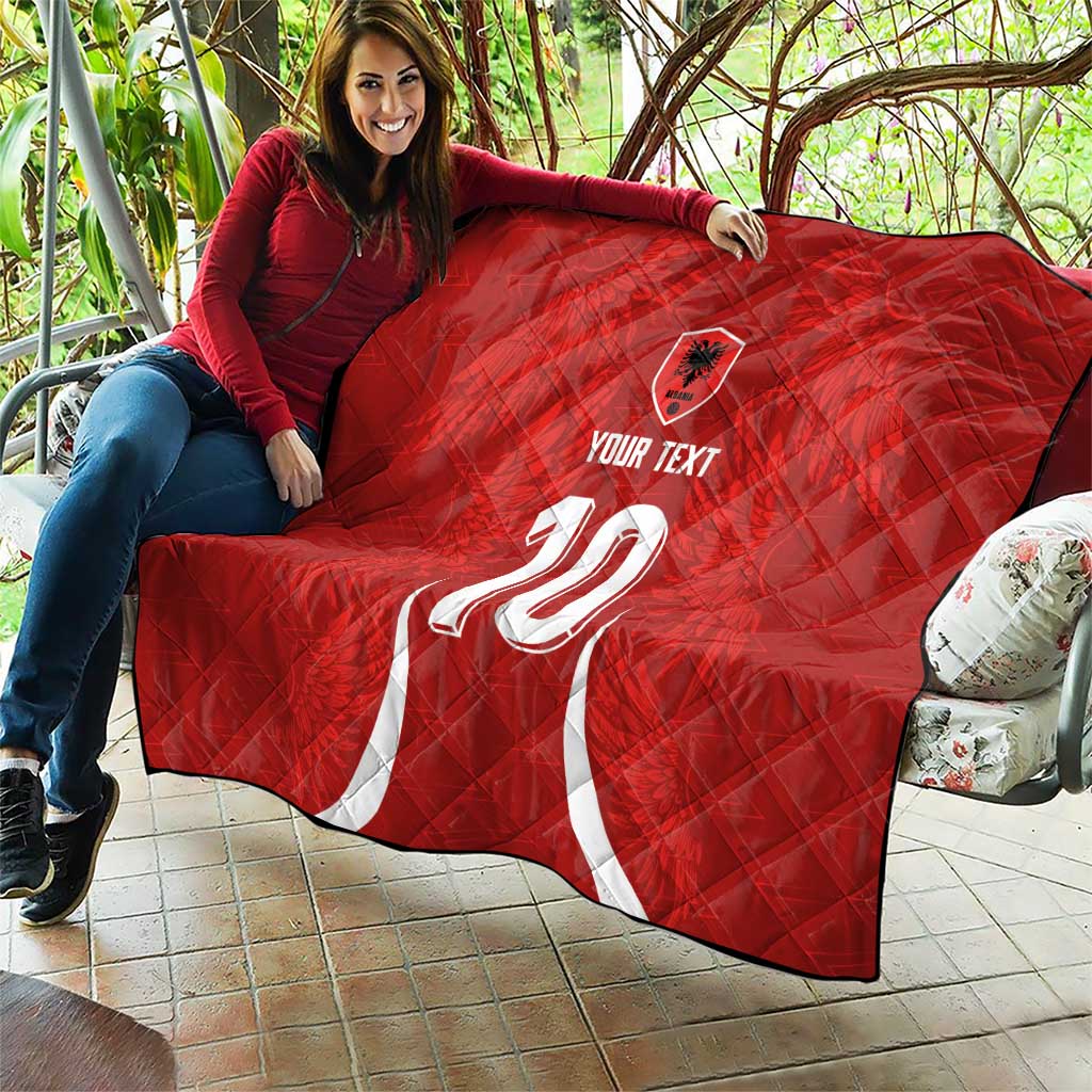 Custom Albania National Football Quilt The Wings Sporty Style - Wonder Print Shop