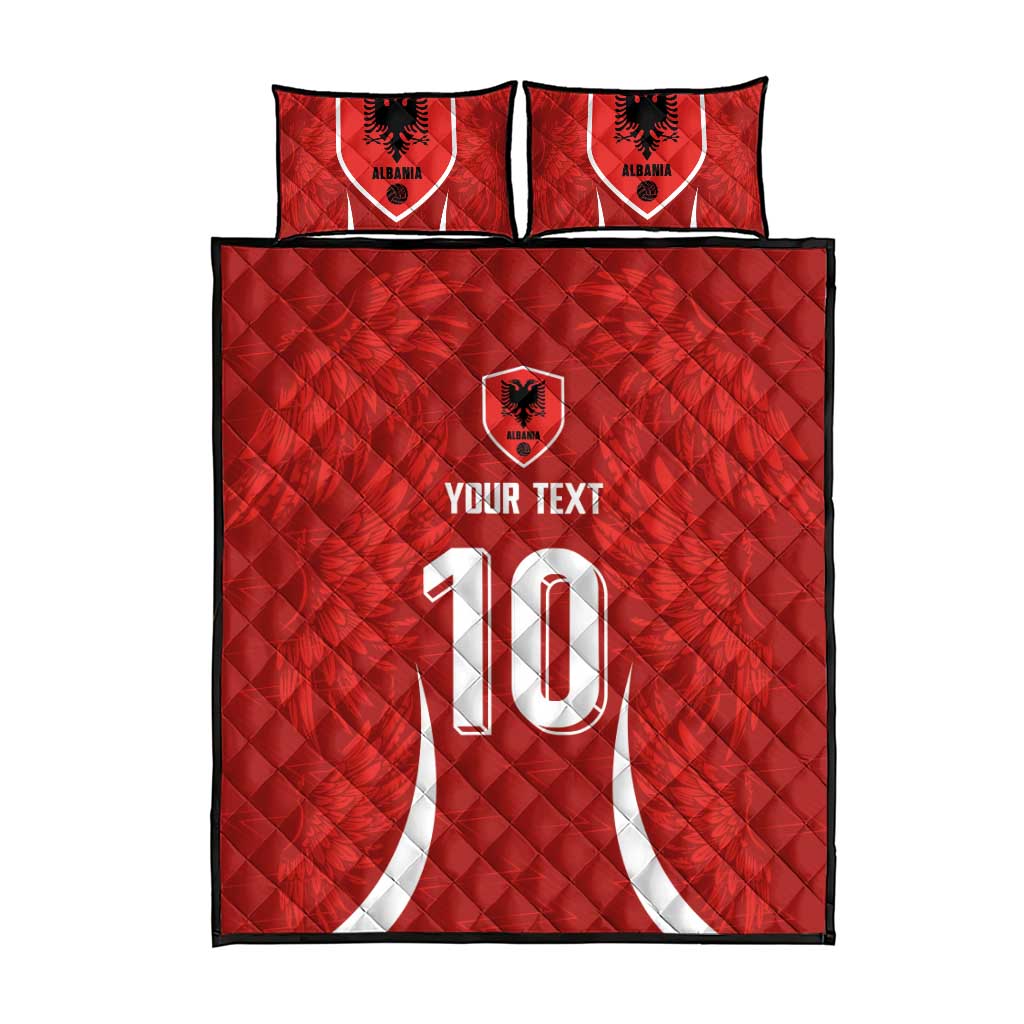 Custom Albania National Football Quilt Bed Set The Wings Sporty Style - Wonder Print Shop