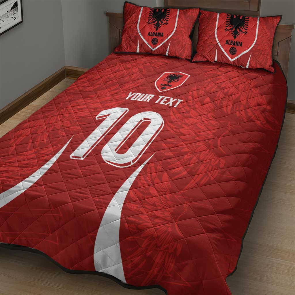 Custom Albania National Football Quilt Bed Set The Wings Sporty Style - Wonder Print Shop