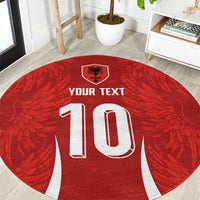 Custom Albania National Football Round Carpet The Wings Sporty Style - Wonder Print Shop
