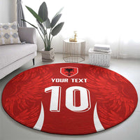 Custom Albania National Football Round Carpet The Wings Sporty Style - Wonder Print Shop
