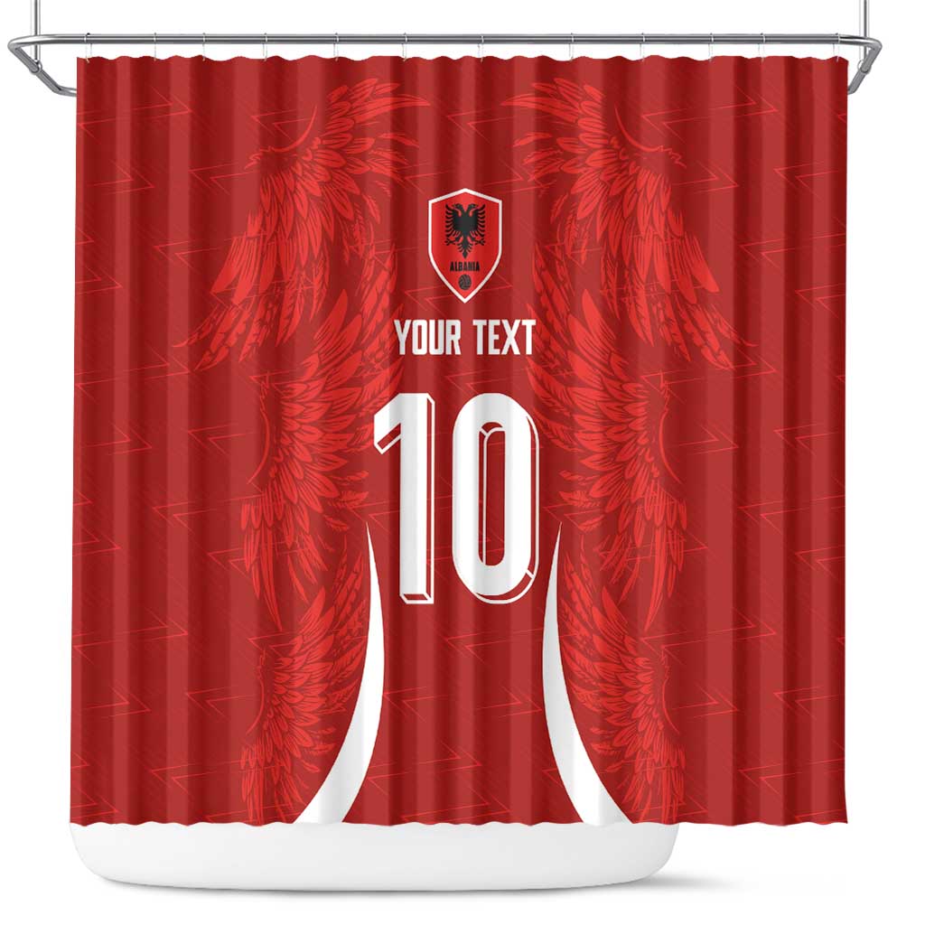 Custom Albania National Football Shower Curtain The Wings Sporty Style - Wonder Print Shop