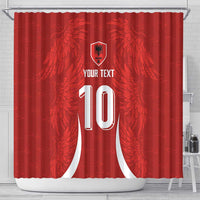 Custom Albania National Football Shower Curtain The Wings Sporty Style - Wonder Print Shop