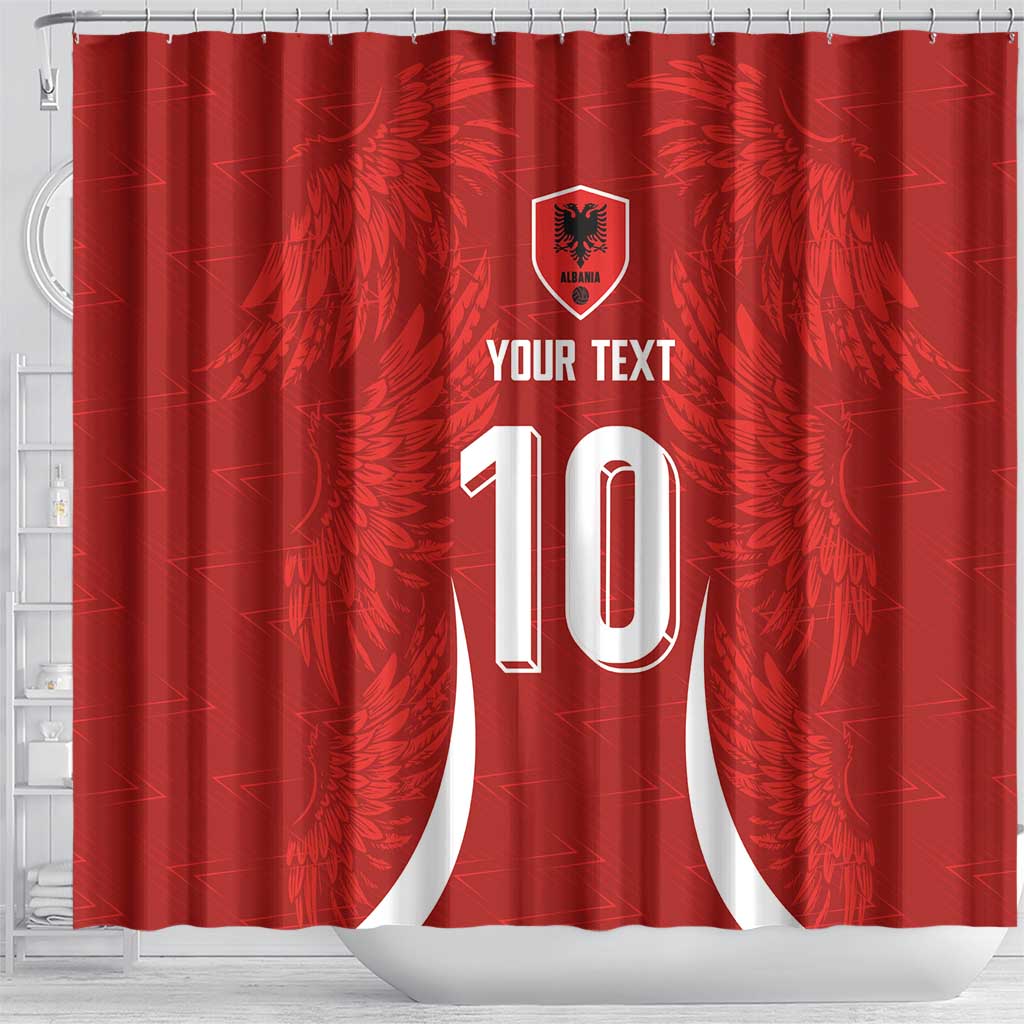 Custom Albania National Football Shower Curtain The Wings Sporty Style - Wonder Print Shop
