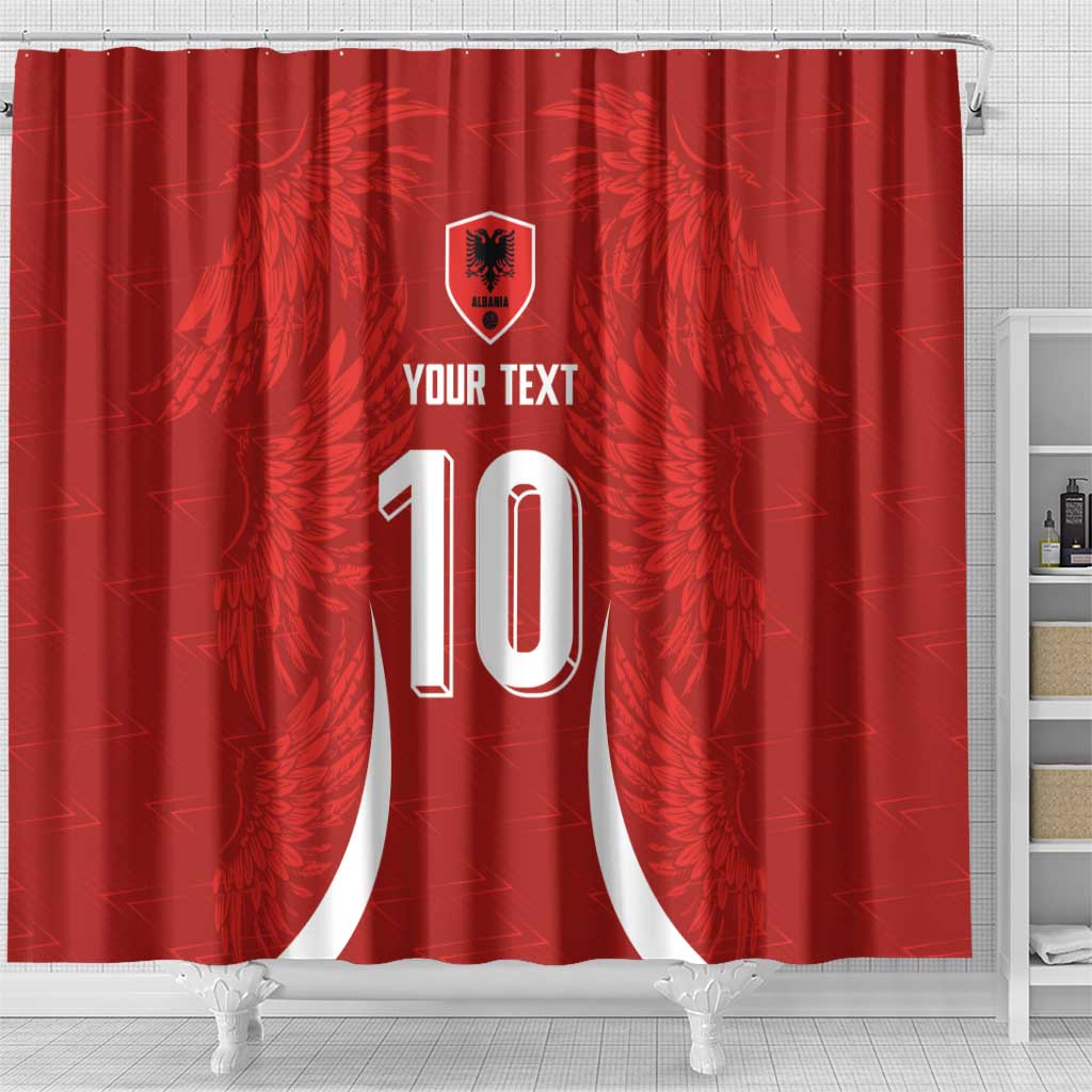 Custom Albania National Football Shower Curtain The Wings Sporty Style - Wonder Print Shop