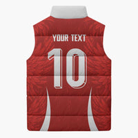 Custom Albania National Football Sleeveless Puffer Jacket The Wings Sporty Style - Wonder Print Shop