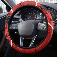 Albania National Football Steering Wheel Cover The Wings Sporty Style - Wonder Print Shop