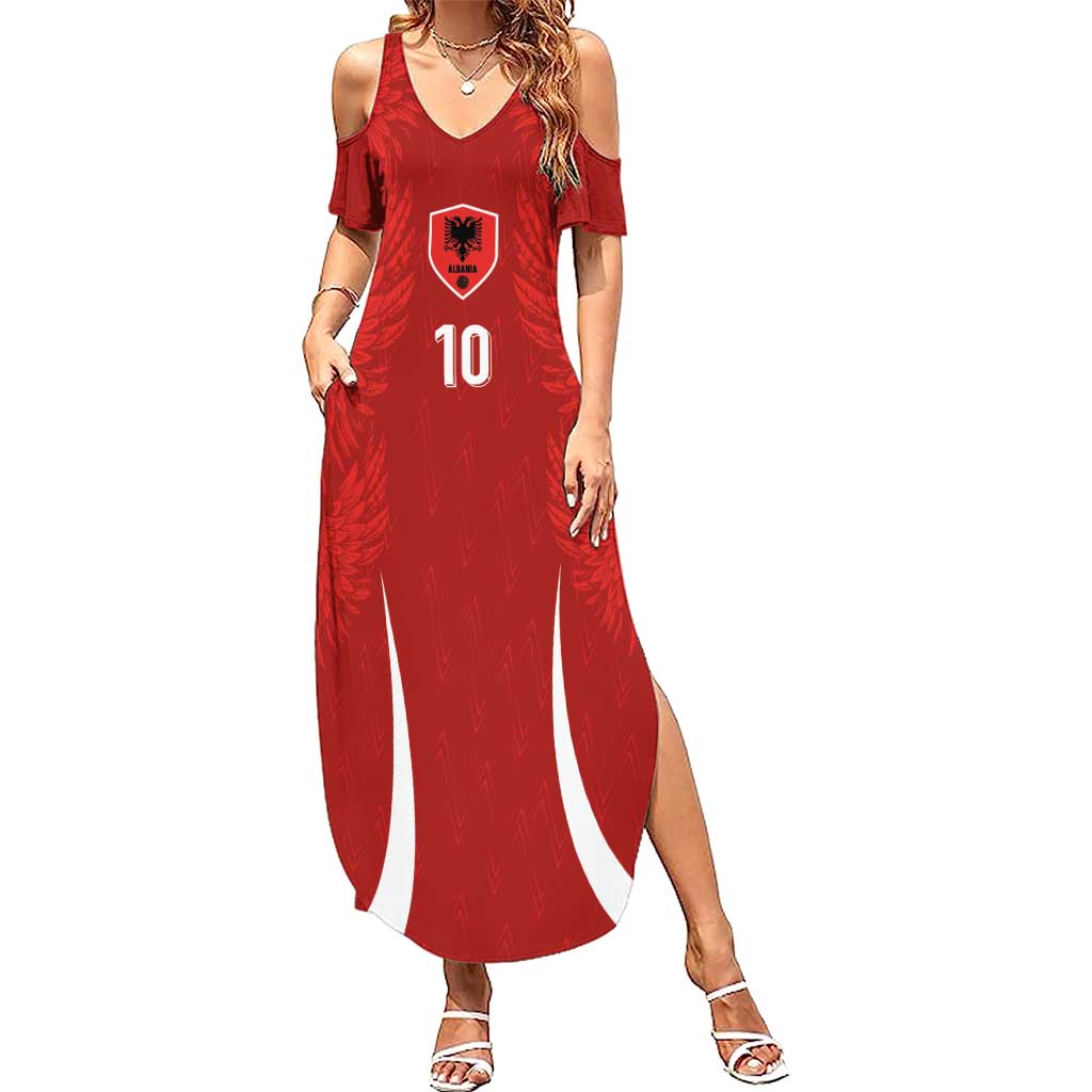 Custom Albania National Football Summer Maxi Dress The Wings Sporty Style - Wonder Print Shop
