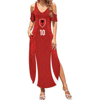 Custom Albania National Football Summer Maxi Dress The Wings Sporty Style - Wonder Print Shop