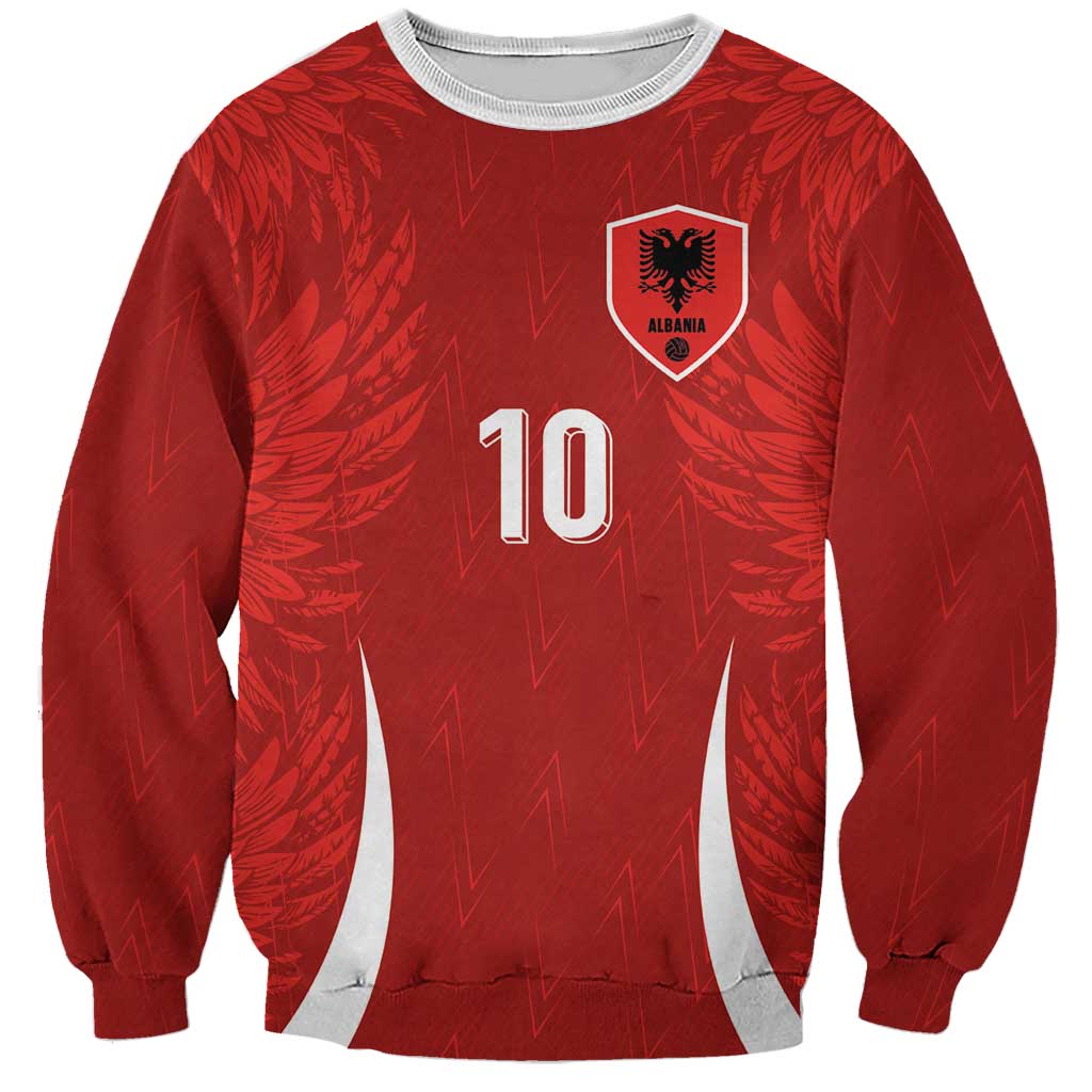Custom Albania National Football Sweatshirt The Wings Sporty Style - Wonder Print Shop