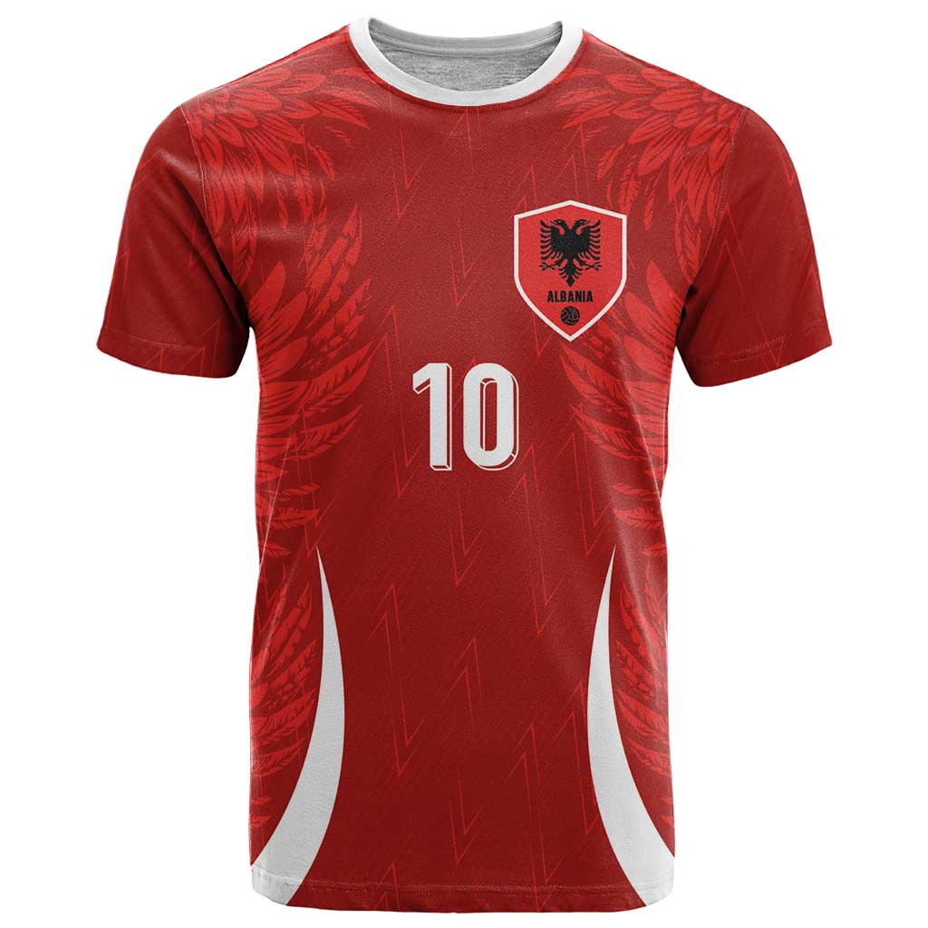 Custom Albania National Football T Shirt The Wings Sporty Style - Wonder Print Shop
