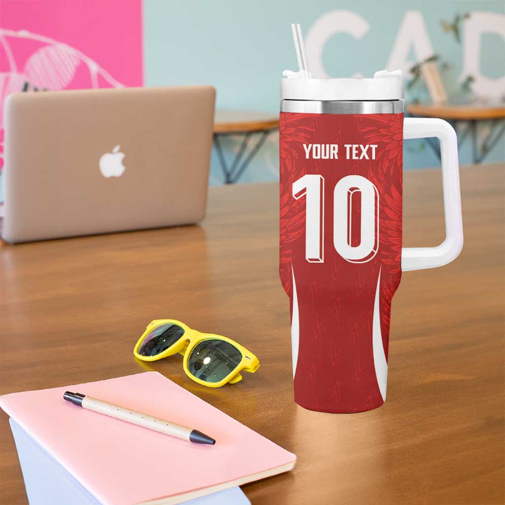 Custom Albania National Football Tumbler With Handle The Wings Sporty Style - Wonder Print Shop