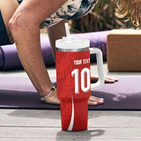 Custom Albania National Football Tumbler With Handle The Wings Sporty Style - Wonder Print Shop