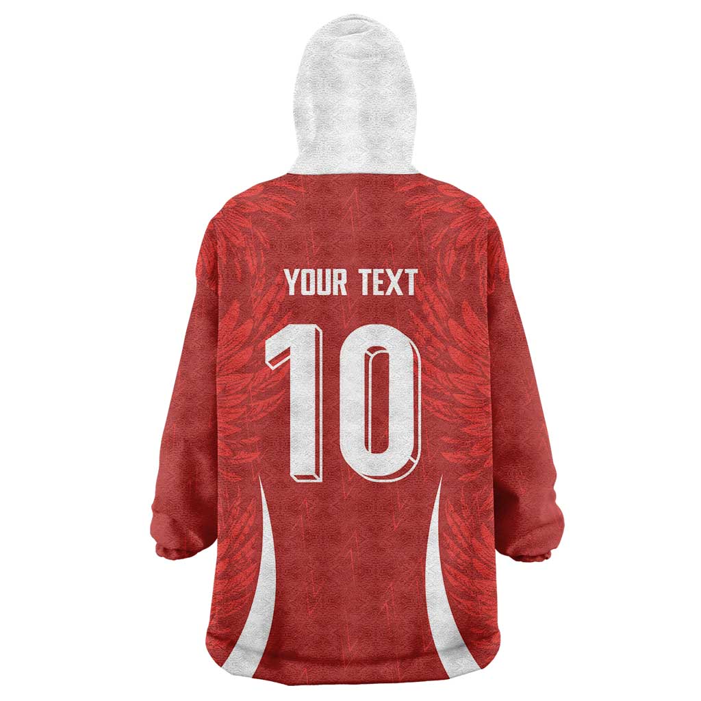 Custom Albania National Football Wearable Blanket Hoodie The Wings Sporty Style - Wonder Print Shop