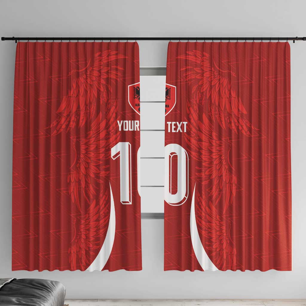 Custom Albania National Football Window Curtain The Wings Sporty Style - Wonder Print Shop