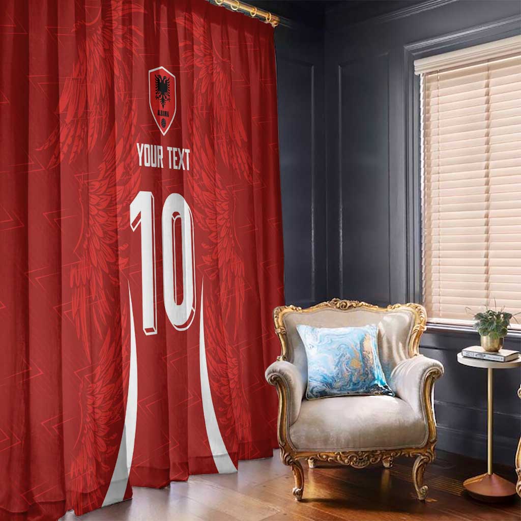 Custom Albania National Football Window Curtain The Wings Sporty Style - Wonder Print Shop