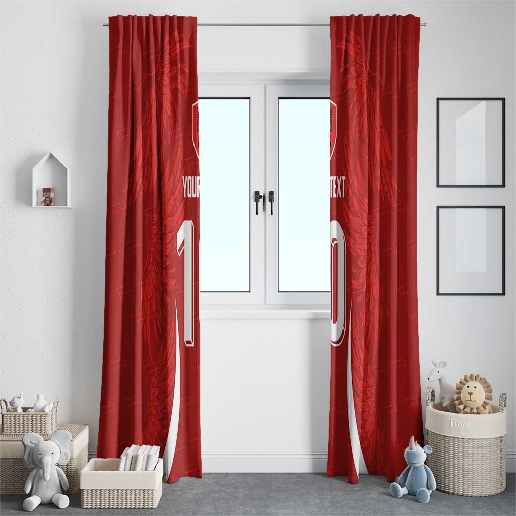 Custom Albania National Football Window Curtain The Wings Sporty Style - Wonder Print Shop