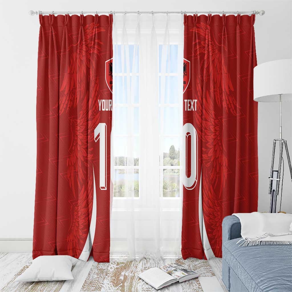 Custom Albania National Football Window Curtain The Wings Sporty Style - Wonder Print Shop