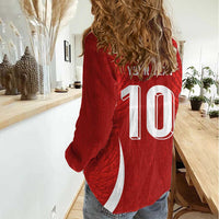 Custom Albania National Football Women Casual Shirt The Wings Sporty Style - Wonder Print Shop
