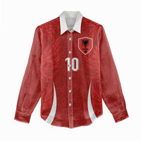 Custom Albania National Football Women Casual Shirt The Wings Sporty Style - Wonder Print Shop