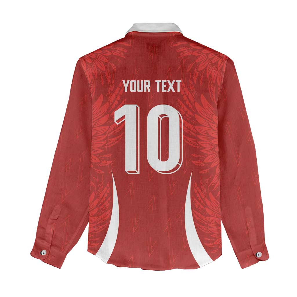 Custom Albania National Football Women Casual Shirt The Wings Sporty Style - Wonder Print Shop