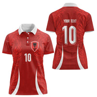 Custom Albania National Football Women Polo Shirt The Wings Sporty Style - Wonder Print Shop
