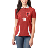 Custom Albania National Football Women Polo Shirt The Wings Sporty Style - Wonder Print Shop