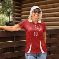 Custom Albania National Football Women Polo Shirt The Wings Sporty Style - Wonder Print Shop