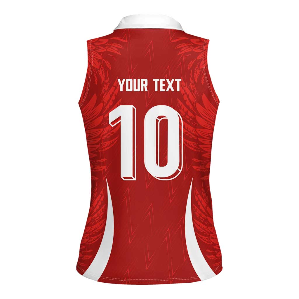 Custom Albania National Football Women Sleeveless Polo Shirt The Wings Sporty Style - Wonder Print Shop