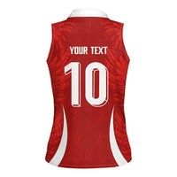Custom Albania National Football Women Sleeveless Polo Shirt The Wings Sporty Style - Wonder Print Shop