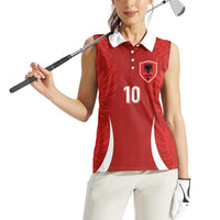 Custom Albania National Football Women Sleeveless Polo Shirt The Wings Sporty Style - Wonder Print Shop