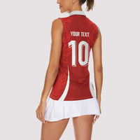 Custom Albania National Football Women Sleeveless Polo Shirt The Wings Sporty Style - Wonder Print Shop