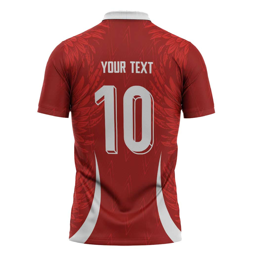Custom Albania National Football Zipper Polo Shirt The Wings Sporty Style - Wonder Print Shop